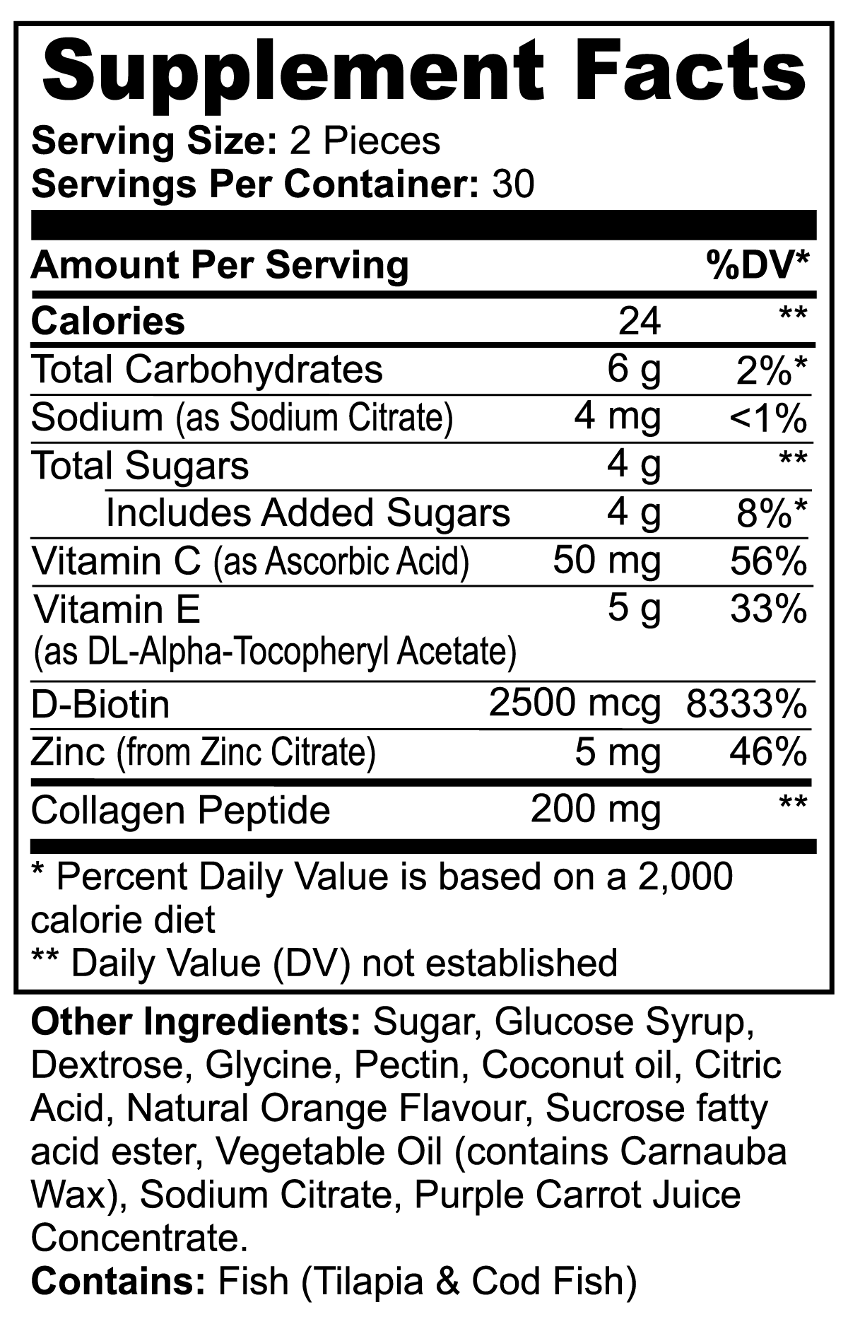 Collagen Peptides Gummies (Adult)